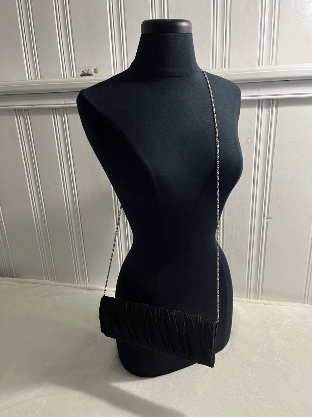 Elegant Black Crossbody Clutch